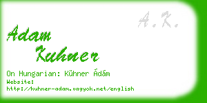 adam kuhner business card